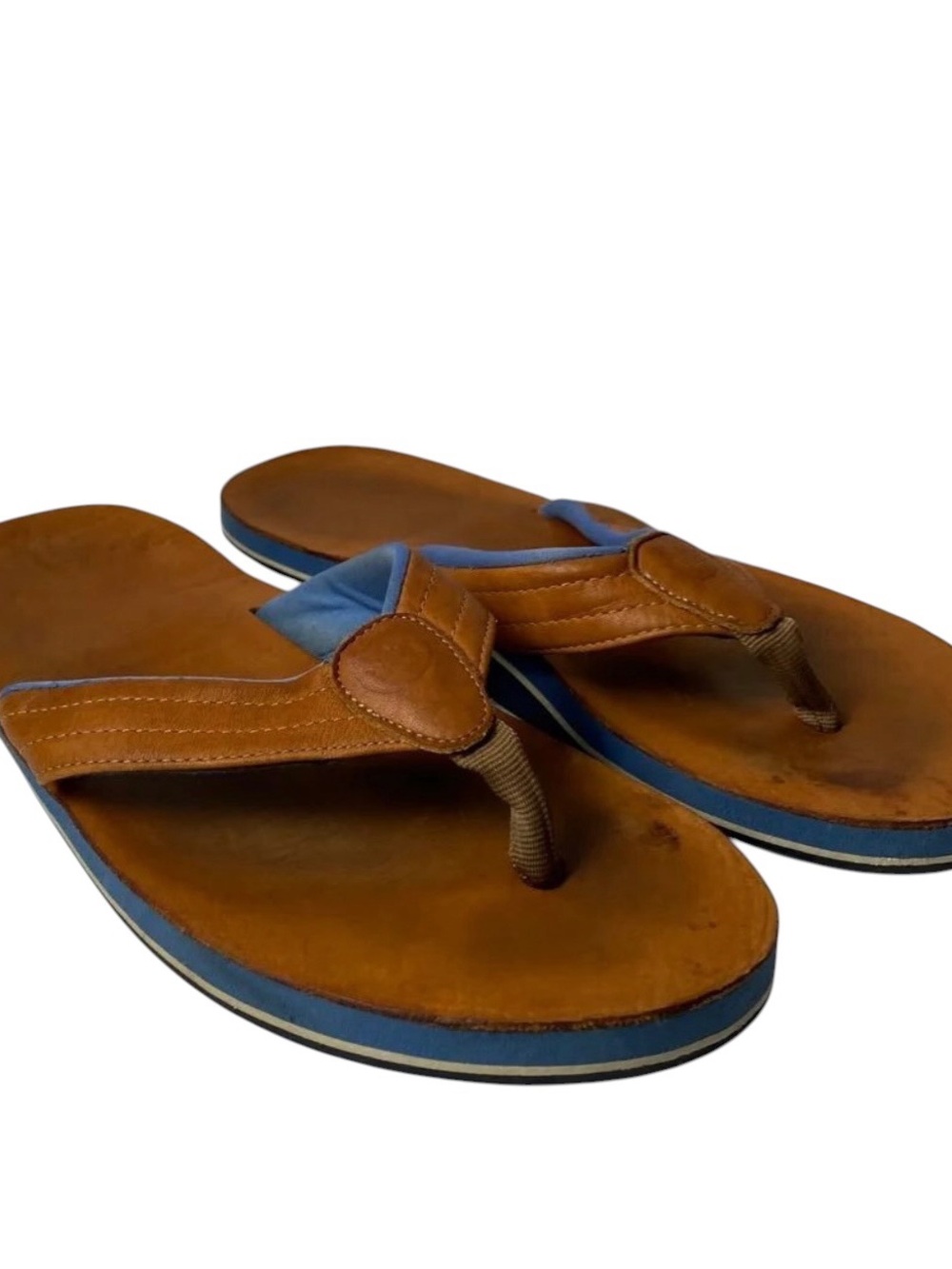 Hari Mari flip flop sandals brown leather men’s size 9.